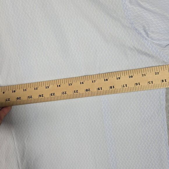 ETON Long Sleeve Blue & White Poplin Dress Shirt 17 (43) Slim Fit Mint! - Picture 8 of 12